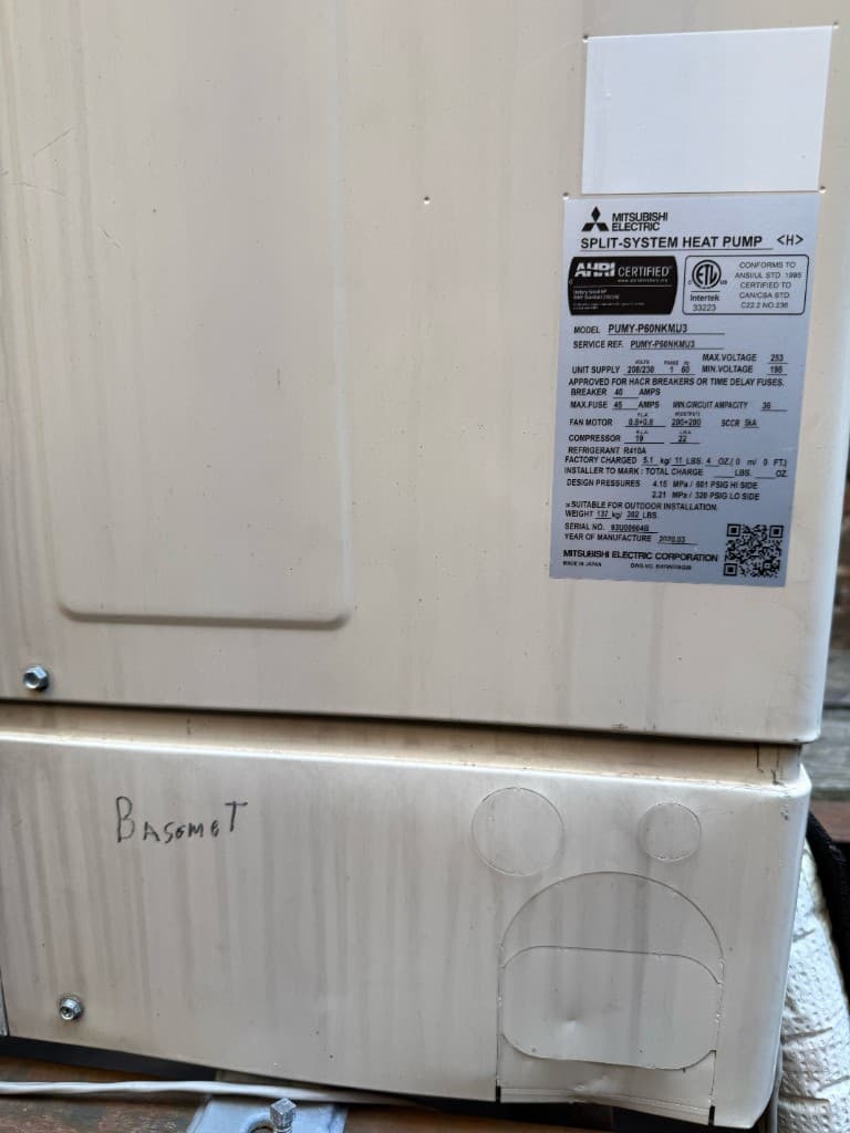 Mitsubishi Electric split-system heat pump — residential outdoor unit